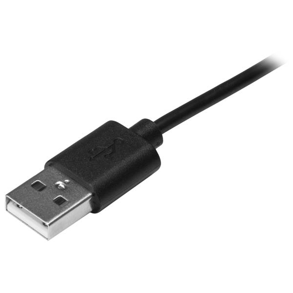 USB-C to USB-A cable (0.5m) for fast charging and data syncing, ideal for travel and tight spaces.