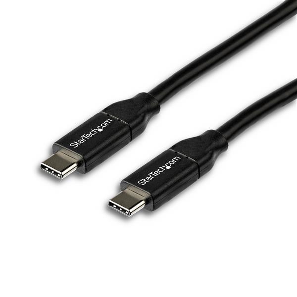 USB-C to USB-C cable 5A, 2m length, for fast charging and data transfer, USB-IF certified, ideal for laptops and mobile devices.