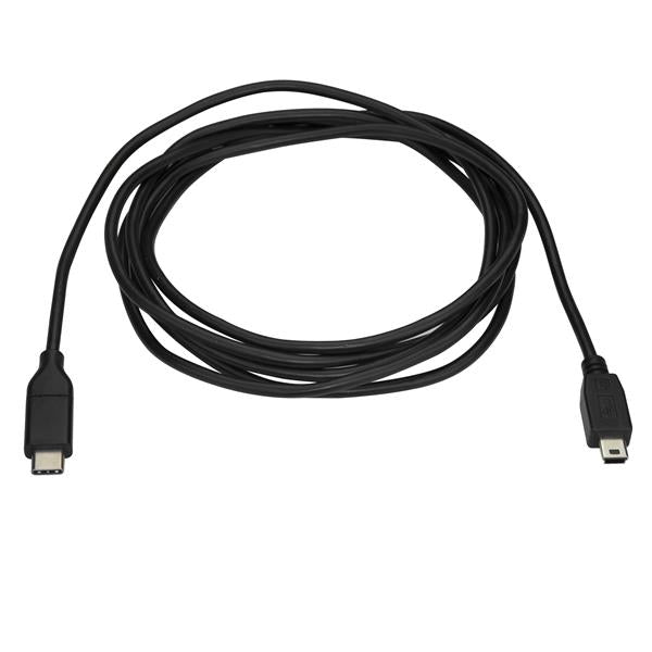 High-Speed USB-C to Mini-USB cable, 2m, for fast data transfer and charging of various devices.