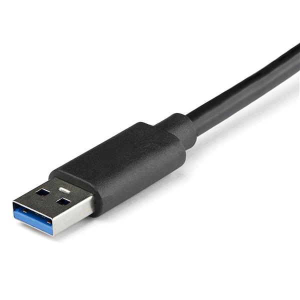 USB 3.0 Dual Port Gigabit Ethernet Adapter with pass-through for high-speed network access and additional peripheral connectivity.
