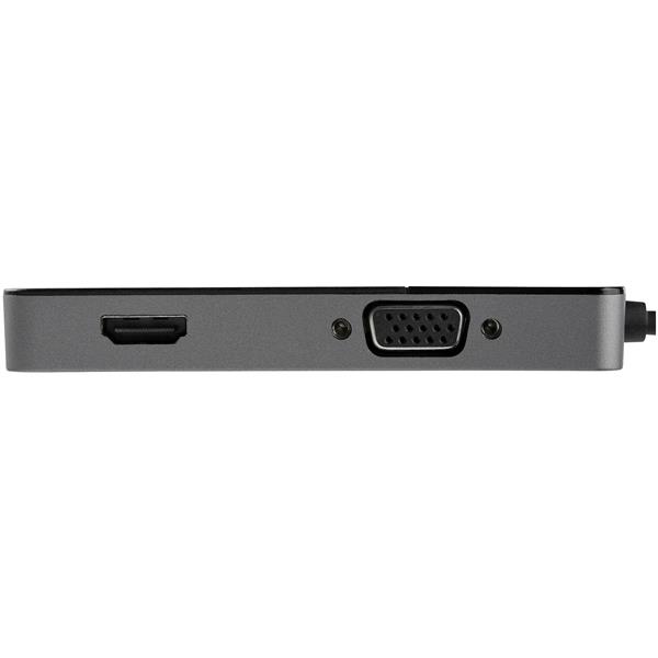 USB 3.0 to HDMI VGA Adapter for dual monitors, supports 4K at 30Hz, compact design for enhanced productivity.