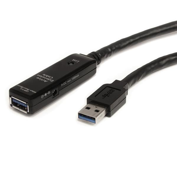 5m USB 3.0 Active Extension Cable - M/F, High-Speed Data Transfer up to 5Gbps, Perfect for Home & Office