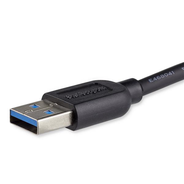 Slim Micro USB 3.0 cable in 15cm length for efficient charging and syncing, designed to minimize desk clutter.