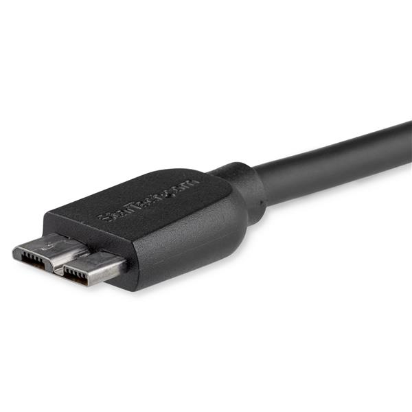 Slim Micro USB 3.0 cable, 15cm long, lightweight design for easy charging and syncing without removing device cases.