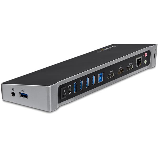 Triple-Monitor Laptop Docking Station - USB 3.0 Hub with 4K Support for Windows & Mac