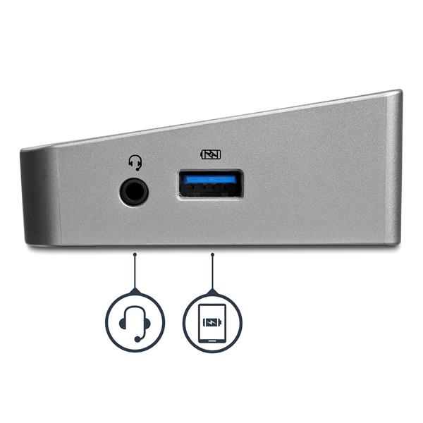 Triple-Monitor Laptop Docking Station - USB 3.0 Hub with 4K Support for Windows & Mac