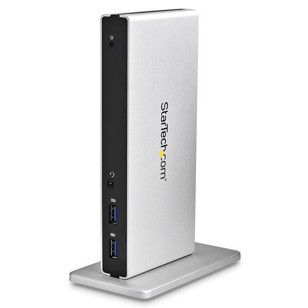 DVI Dual-Monitor Docking Station for Laptops - HDMI & VGA Adapters, 5 USB 3.0 Ports, 2048x1152 Resolution Support