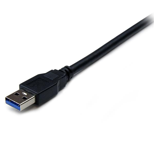 2m Black USB 3.0 Extension Cable A to A - SuperSpeed Male to Female Connector for Optimal Data Transfer