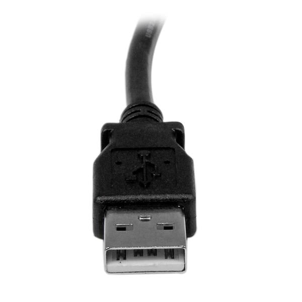 1 Meter USB 2.0 A to Left Angle B Cable for efficient, high-speed data transfer between devices in tight spaces.