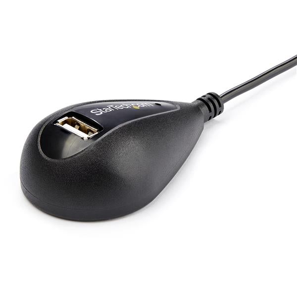 1.5m USB Extension Cable connecting devices for easy access, perfect for desktop use with Mac and PC.