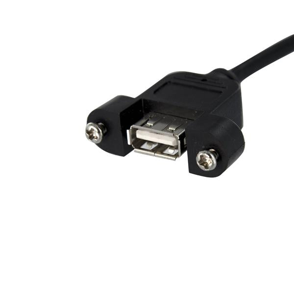 91cm USB A to Motherboard Header Panel Mount Cable - Female USB-A Port for Easy Access