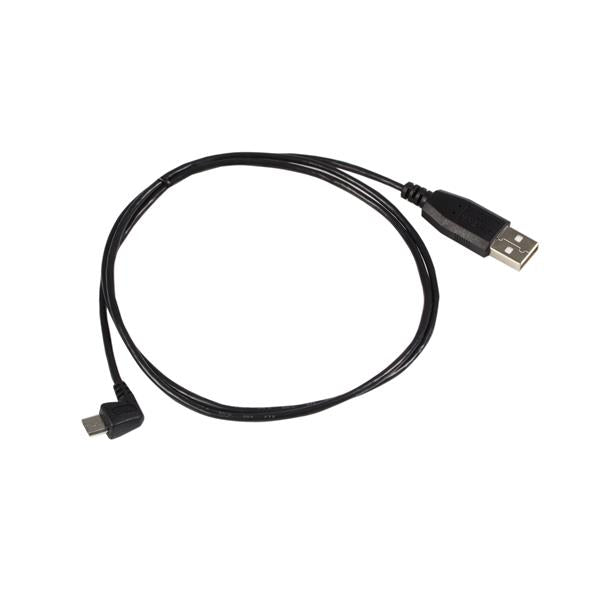 6ft right angle Micro USB cable for efficient charging and data transfer, compatible with various devices.