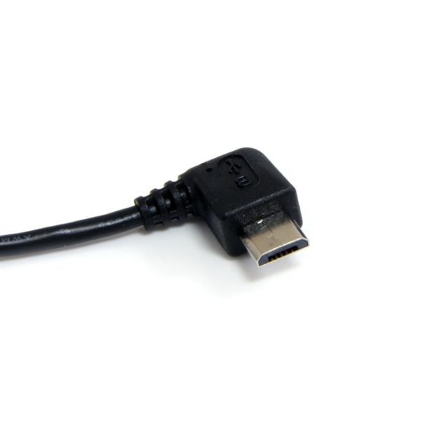 6ft Right Angle Micro USB Cable - USB A to Micro-B for Charging & Data Transfer