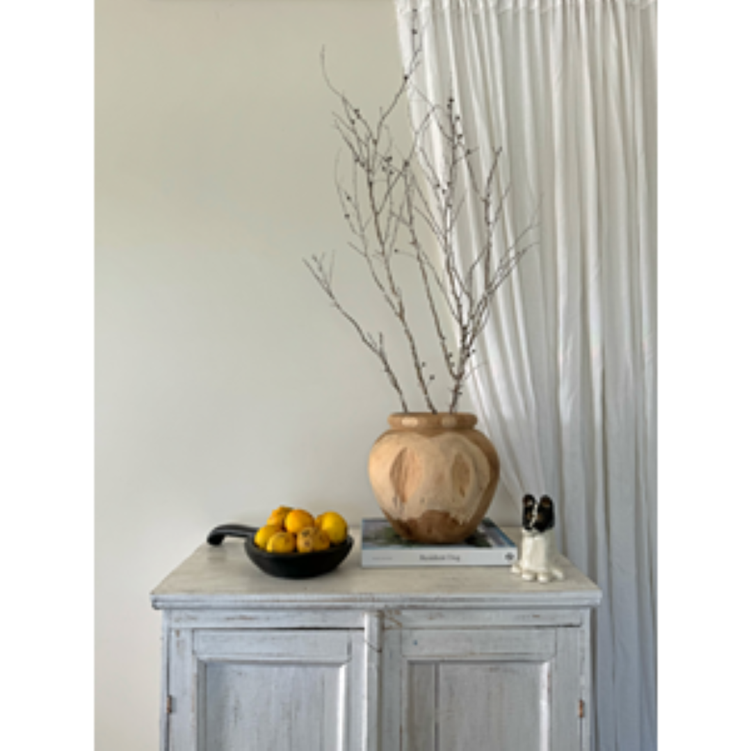 Tapas Bowl w/ Handle - Organic Teak Yakisugi (35cm)