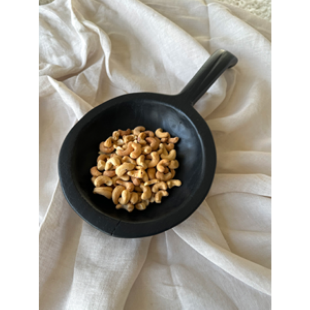 Tapas Bowl w/ Handle - Organic Teak Yakisugi (35cm)