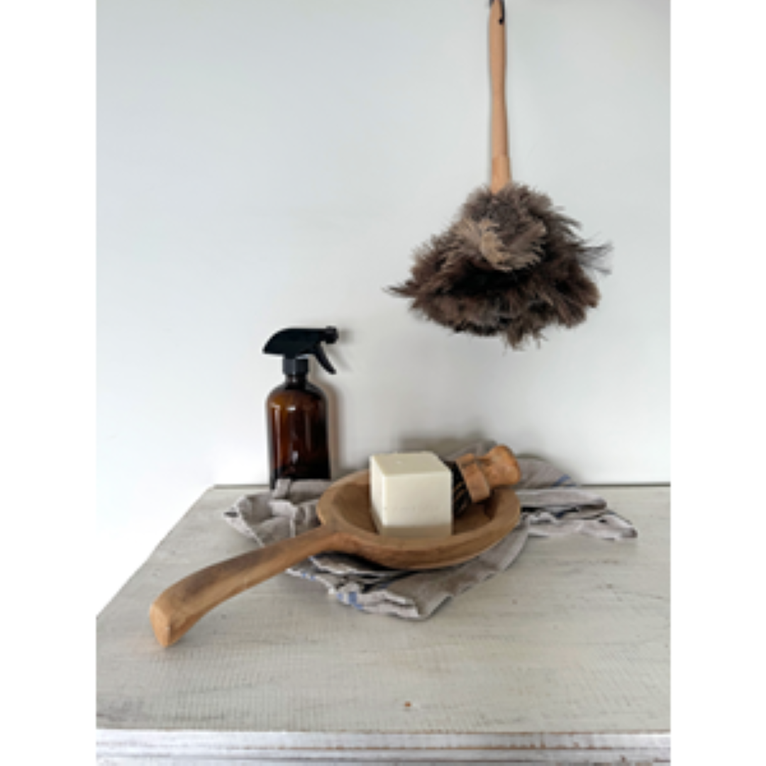 Tapas Bowl w/ Handle - Organic Teak Natural (35cm)