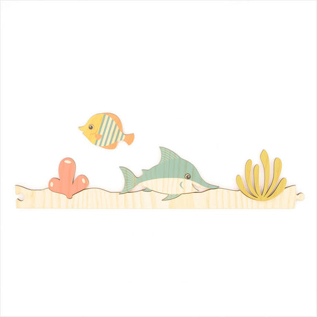 Colorful Under The Sea jigsaw wall art featuring marine life, designed for creative arrangement in children's spaces.