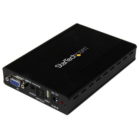 VGA to HDMI Scaler Converter enabling 1920x1200 resolution for seamless connection of VGA devices to HDMI displays.