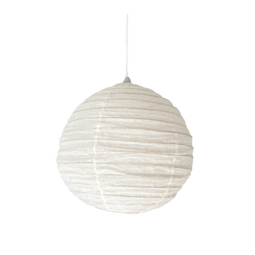 Round Linen Shade - White (50cm)