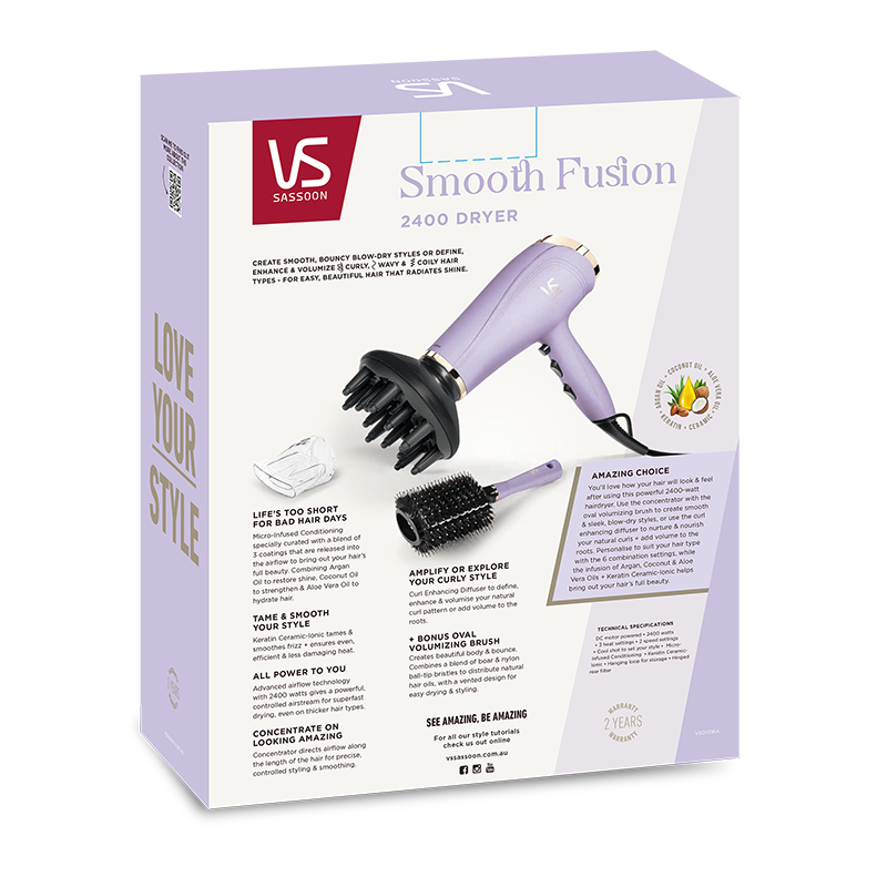 Hair Dryer - VS Sassoon Smooth Fusion 2400
