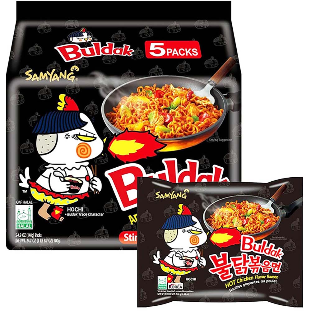 Samyang Buldak Hot Chicken Noodles 700g - Pack of 8