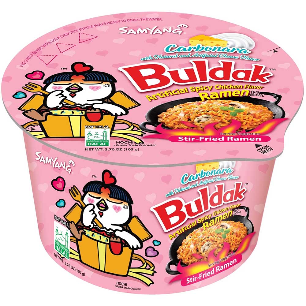 Samyang Big Bowl Carbonara PINK 105g - Pack of 16