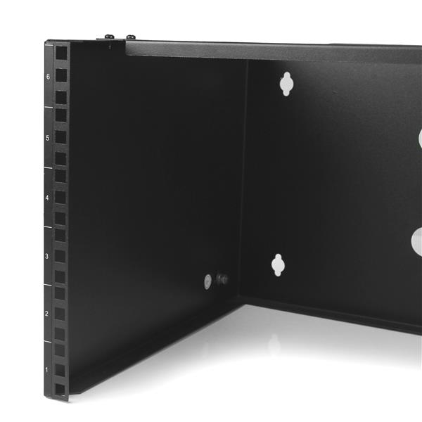 6U Deep all-steel wall mount bracket for 30cm patch panels, ideal for efficient network storage and organization.