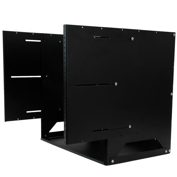 Wall-Mount Server Rack with Built-in Shelf - Solid Steel - 8U