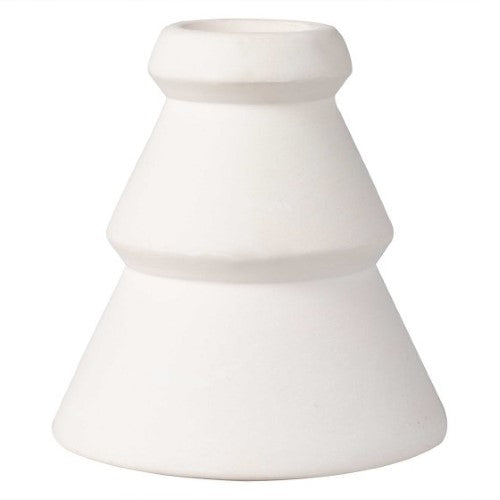 White Christmas Ceramic Tree Candle Holder