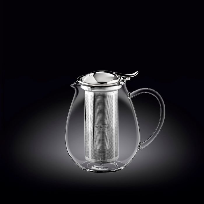 TEA POT - Thermo Glass Oval S/S Lid (600ml)