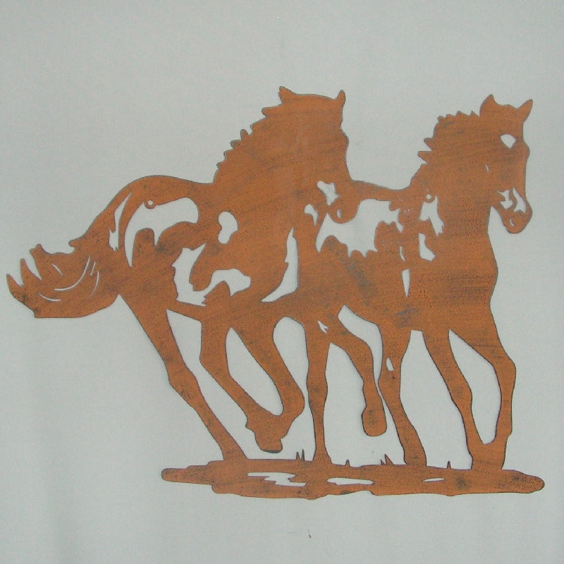 Wall Art - TWO GALLOPING HORSES (65 x 51cm)