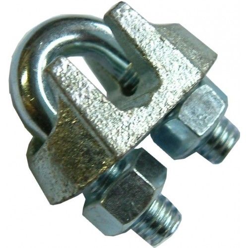 Galvanized wire rope grip for 3/8" cables, ideal for secure installations and efficient cable management.