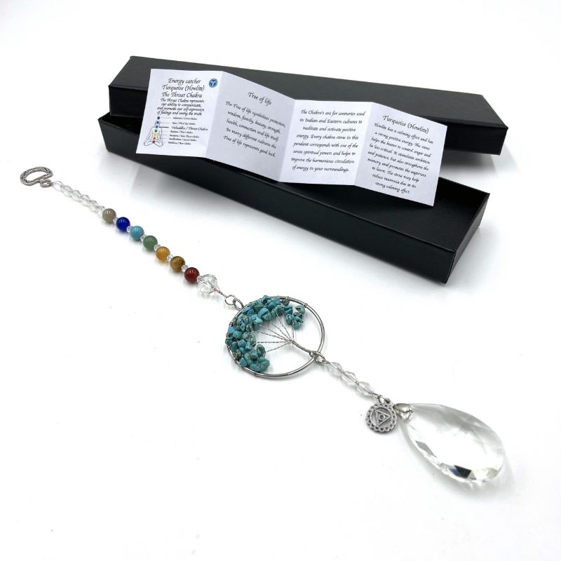Suncatcher - Tree of Life Throat Chakra Howlite (32.5cm)