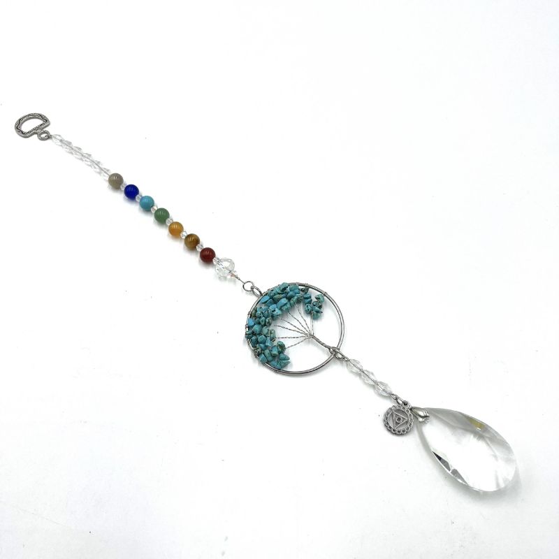 Suncatcher - Tree of Life Throat Chakra Howlite (32.5cm)