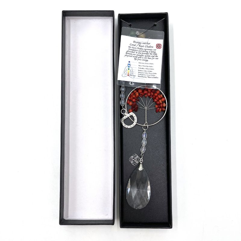 Suncatcher - Tree of Life Root Chakra Red Coral (32.5cm)