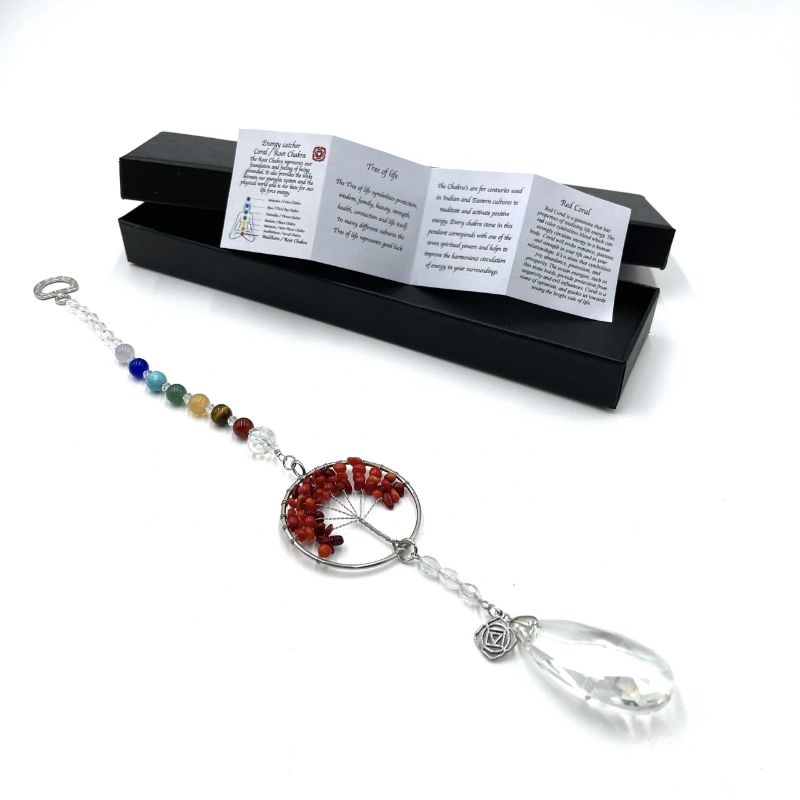 Suncatcher - Tree of Life Root Chakra Red Coral (32.5cm)