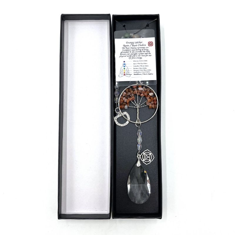 Suncatcher - Tree of Life Root Chakra Agate (32.5cm)