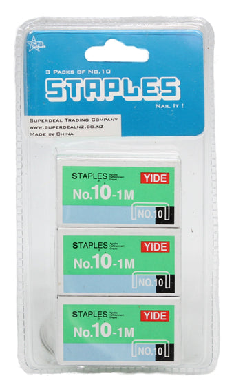 3pk No.10 Staples