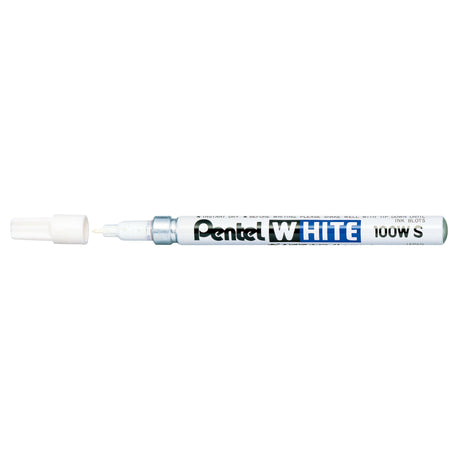 Pentel Marker Perm Fine Bullet Tip 1.3mm for precise white marking, quick-drying, and PVC-free for safe use.
