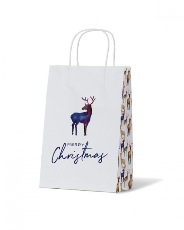 Paper Bags - Reindeer on White Junior - 1000 units