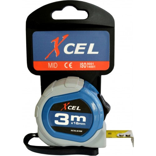 Tape Measure Xcel Abs Case Blue/Grey   3mx16mm