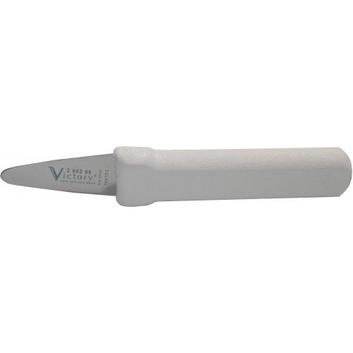 Victory Kia Ora 5cm oyster knife with a rounded tip and ergonomic handle for safe, precise shucking of oysters.