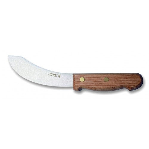 Skinning Knives #100 Victory with 15cm stainless steel blade and wooden handle, perfect for hunting and outdoor tasks.