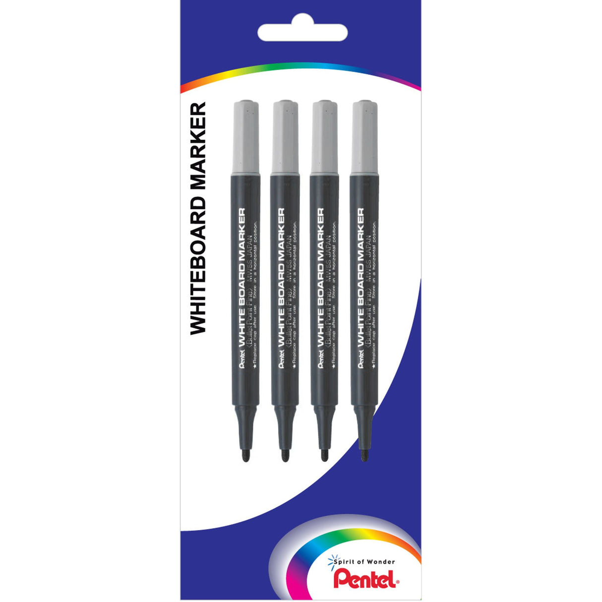 Pentel Wbrd Marker 3.0mm Fine Black Pk4