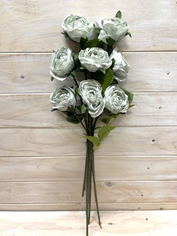 Artificial Rose Stem Bundle - Dry Look (Teal)