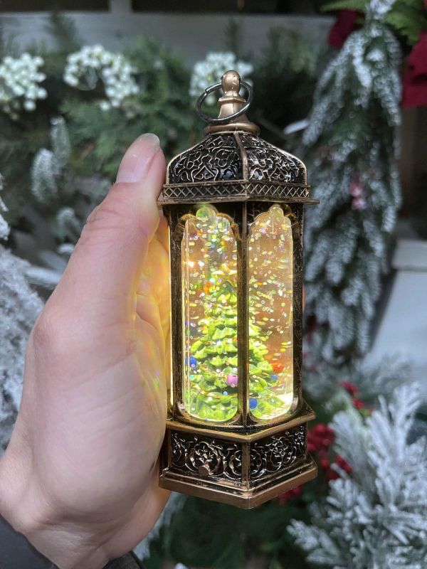 Lamp with Christmas Tree (14cm)