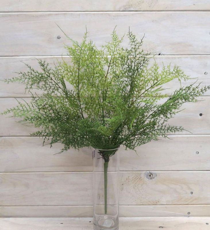 Artificial Leather Fern Bush (Green)
