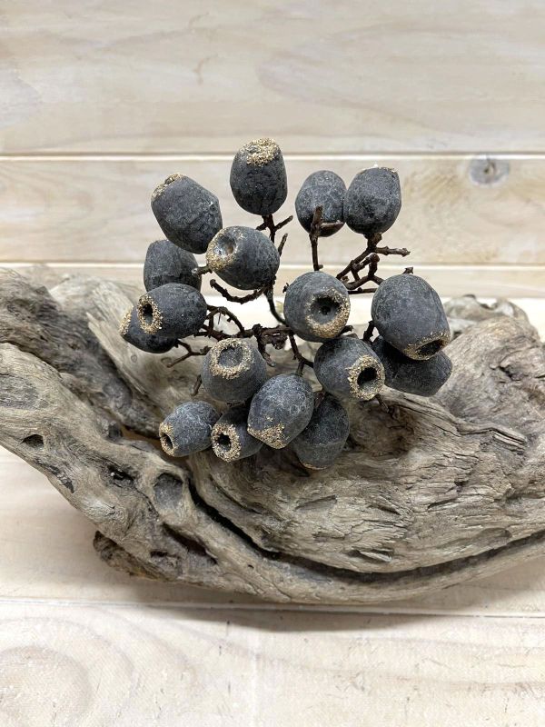 Artificial Eucalyptus Nut Bundle (Black)