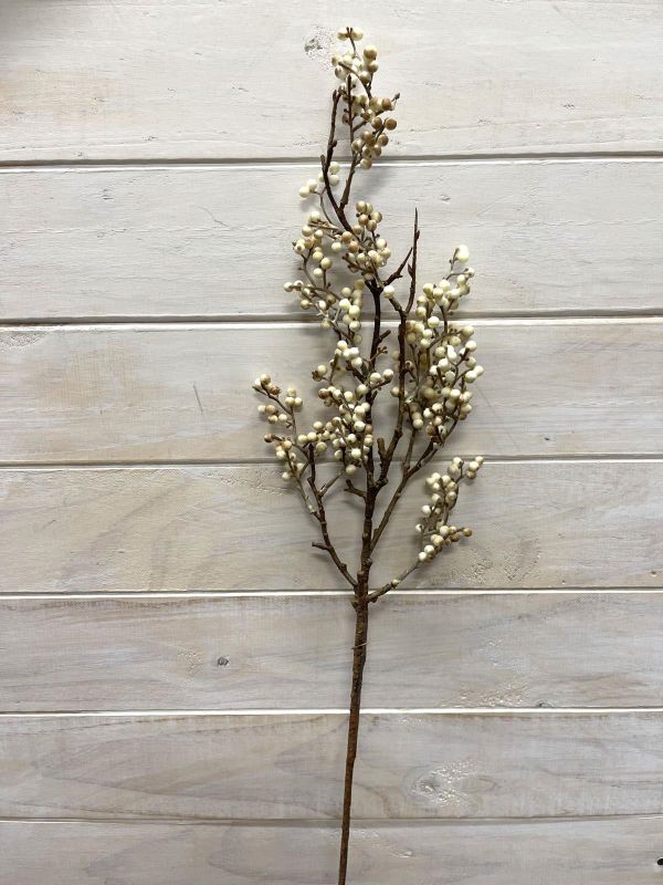 Artificial Mini Berry Spray (Cream)