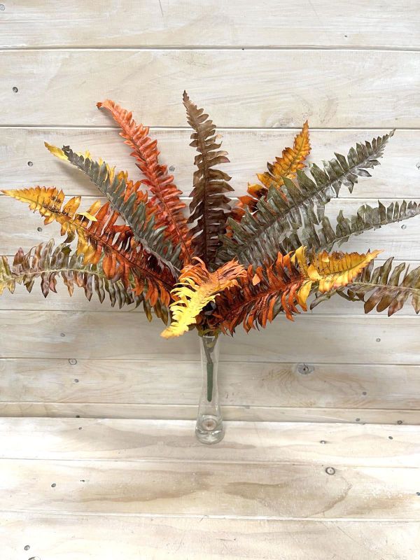 Artificial Autumn Boston Fern Bush